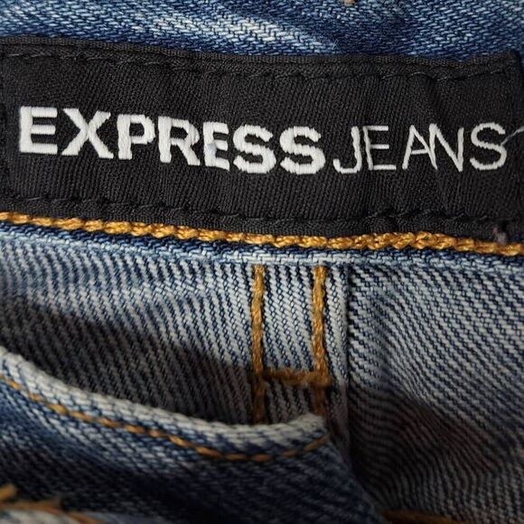 Express Jeans Vintage Y2K Women's Bikini Low Rise Flare Jeans size 7/8 Regular - Picture 5 of 7
